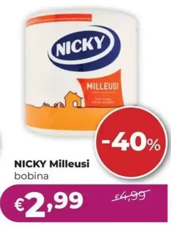 La Saponeria NICKY Milleusi bobina offerta