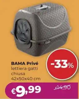 La Saponeria BAMA Privé lettiera gatti chiusa offerta