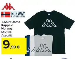 Carrefour Market T-Shirt Uomo Kappa o Norway offerta