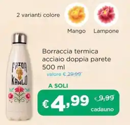 La Saponeria Frida Kahlo Borraccia termica acciaio doppia parete offerta