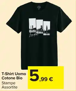 Carrefour Market T-Shirt Uomo Cotone Bio offerta
