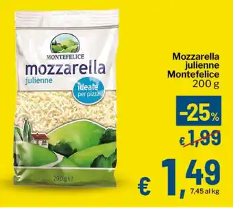 Qui Discount Mozzarella julienne Montefelice offerta