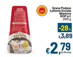 Qui Discount Grana Padano Latteria Sociale Mantova DOP p.f. offerta