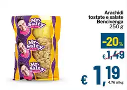 Qui Discount Arachidi tostate e salate Bencivenga offerta