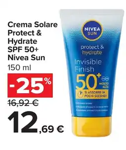 Carrefour Market Crema Solare Protect & Hydrate SPF 50+ Nivea Sun offerta