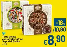 Qui Discount Torta gelato cassata/tartufone Sapori di Sicilia offerta