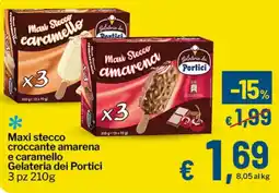 Qui Discount Maxi stecco croccante amarena e caramello Gelateria dei Portici offerta