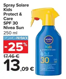 Carrefour Market Spray Solare Kids Protect & Care SPF 30 Nivea Sun offerta