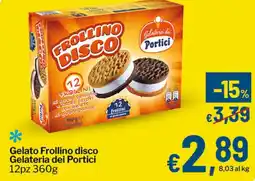 Qui Discount Gelato Frollino disco Gelateria dei Portici offerta