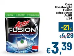 Qui Discount Caps lavastoviglie Fusion extra power Actiff x 24 offerta