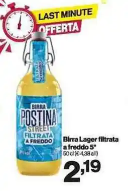 In'S Mercato Birra Lager filtrata a freddo 5° offerta