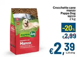 Qui Discount Crocchette cane manzo Pappa Dog sacco offerta