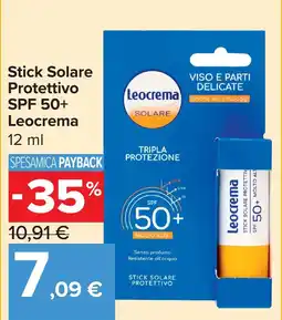 Carrefour Market Stick Solare Protettivo SPF 50+ Leocrema offerta
