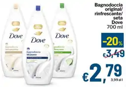 Qui Discount Bagnodoccia original/ rinfrescante/ seta Dove offerta