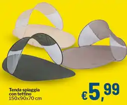 Qui Discount Tenda spiaggia con tettino offerta