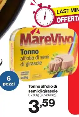 In'S Mercato Tonno all'olio di semi di girasole offerta
