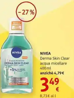 dm drogerie markt NIVEA Derma Skin Clear acqua micellare offerta