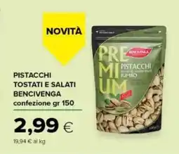 Tigre Pistacchi tostati e salati bencivenga confezione offerta