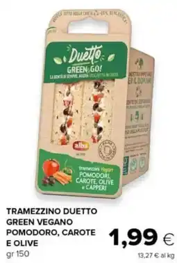 Tigre Tramezzino duetto green vegano pomodoro, carote e olive offerta