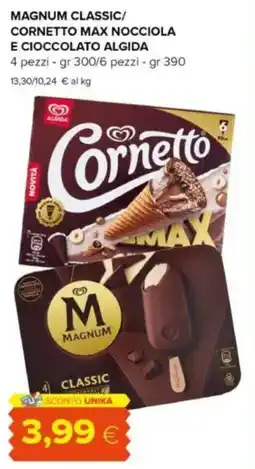 Tigre Magnum classic/ cornetto max nocciola e cioccolato ALGIDA offerta