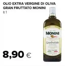 Tigre Olio extra vergine di oliva gran fruttato MONINI offerta