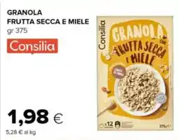 Tigre Consilia granola frutta secca e miele offerta