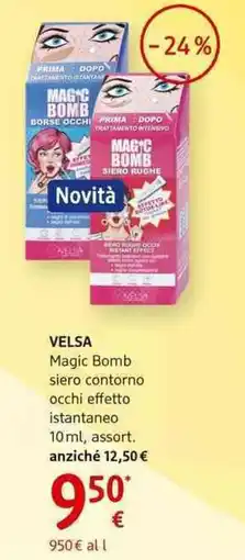 dm drogerie markt VELSA Magic Bomb siero contorno occhi effetto istantaneo offerta