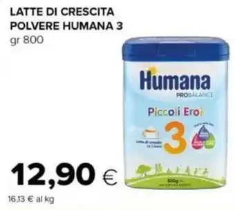 Tigre Latte di crescita polvere HUMANA 3 offerta