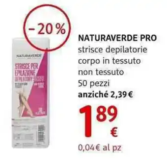 NATURAVERDE PRO strisce depilatorie corpo in tessuto