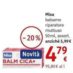 dm drogerie markt Mixa balsamo riparatore multiuso offerta