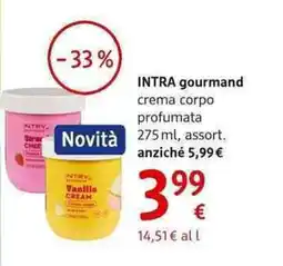 dm drogerie markt INTRA gourmand crema corpo profumata offerta