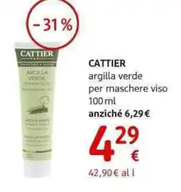 dm drogerie markt CATTIER argilla verde per maschere viso offerta