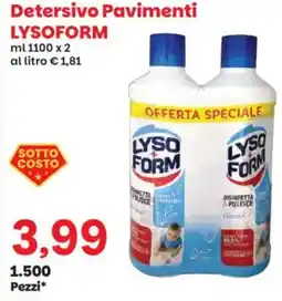Prix Quality Detersivo Pavimenti LYSOFORM offerta