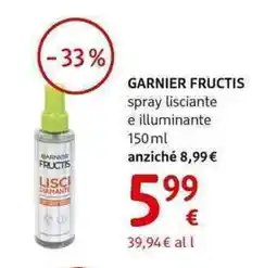 dm drogerie markt GARNIER FRUCTIS spray lisciante e illuminante offerta