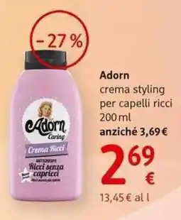 dm drogerie markt Adorn crema styling per capelli ricci offerta