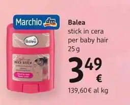 dm drogerie markt Balea stick in cera per baby hair offerta