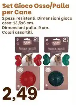 Prix Quality Set Gioco Osso/Palla per Cane offerta