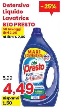 Prix Quality Detersivo Liquido Lavatrice BIO PRESTO offerta