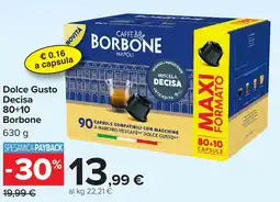 Carrefour Dolce Gusto Decisa 80+10 Borbone offerta