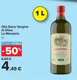 Carrefour Olio Extra Vergine di Oliva La Masseria offerta