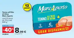Carrefour Tonno all'Olio di Oliva Mare Aperto offerta