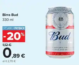 Carrefour Birra Bud offerta
