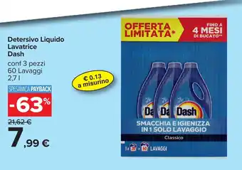 Carrefour Detersivo Liquido Lavatrice Dash offerta