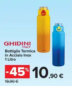 Carrefour GHIDINI Bottiglia Termica in Acciaio Inox offerta