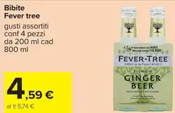 Carrefour Bibite Fever tree offerta