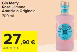 Carrefour Gin Malfy Rosa, Limone, Arancia o Originale offerta
