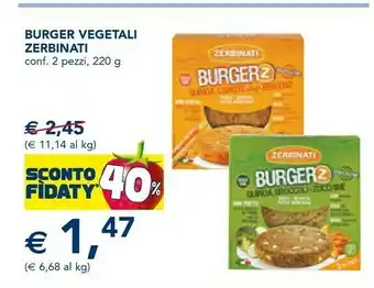 Esselunga Burger vegetali offerta