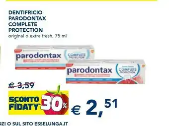 Esselunga Parodontax dentifricio protection original 75 ml offerta