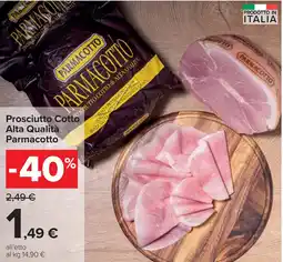 Carrefour Prosciutto Cotto Alta Qualità Parmacotto offerta