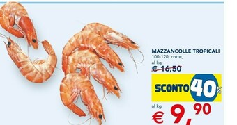 Esselunga Mazzancolle tropicali offerta
